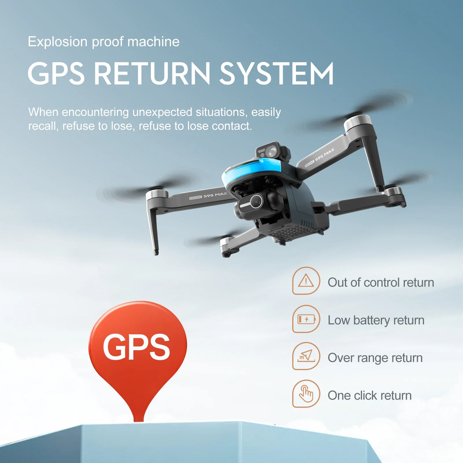 新しい S9S MAX ミニドローン 4K 2 軸 PTZ  - Drone Battery Box のレビューと価格