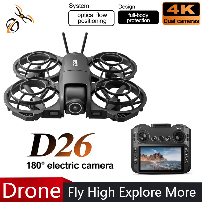 D26 ドローン 4K 空撮HD 180 °   カメラ付き - Drone Battery Box のレビューと価格
