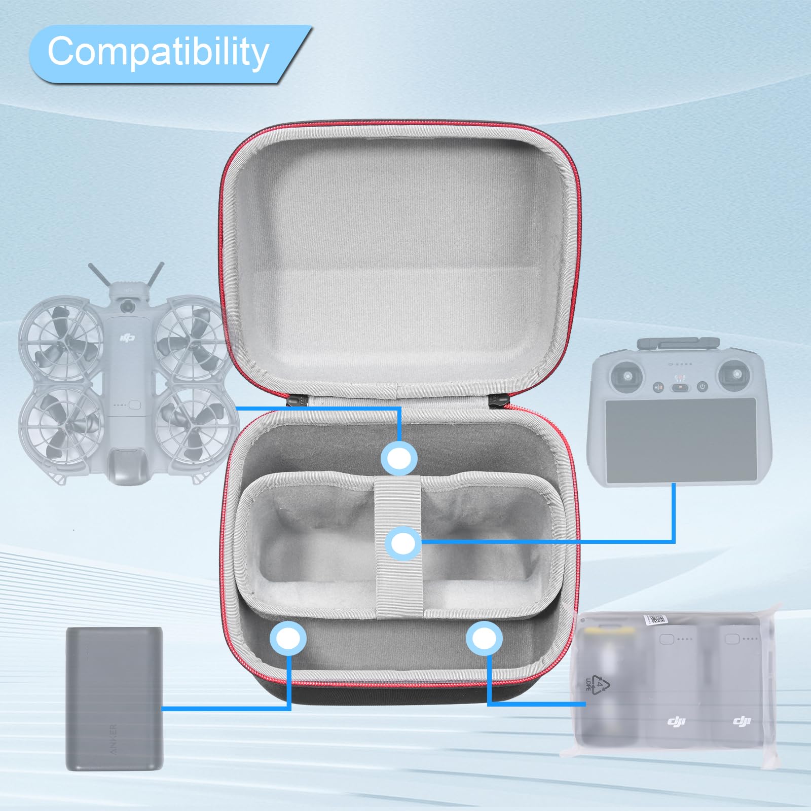DJI Neo 2 Fly More Combo用ポータブル - Drone Battery Bag のレビューと価格